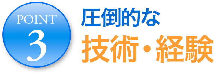 圧倒的な技術・経験